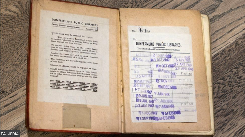 O carte împrumutată de la o bibliotecă scoţiană a fost returnată după 73 de ani