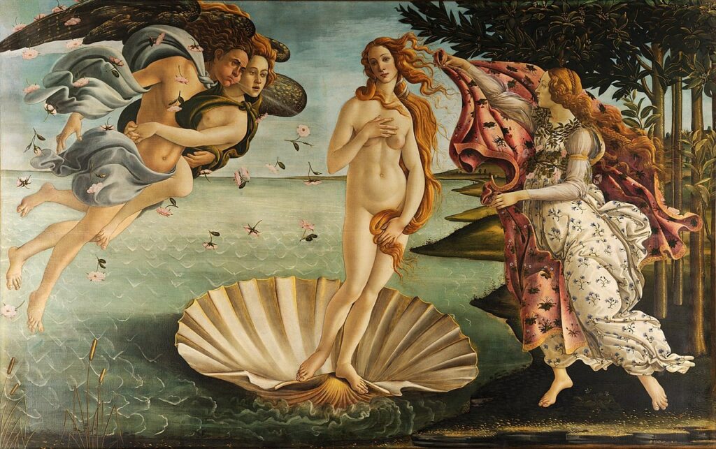 „Nașterea lui Venus”, pictură de Sandro Botticelli (© Google Art Project)