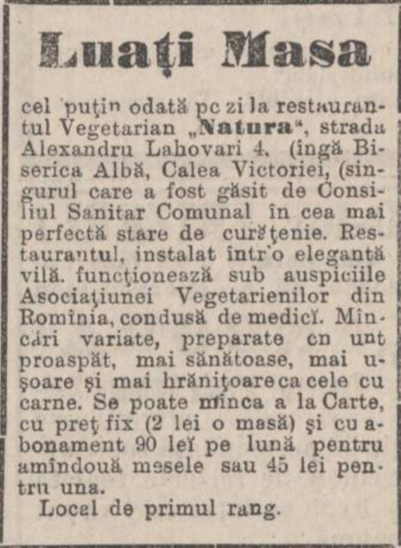 Dimineața, 23 februarie 1910 (© Facebook / Casa Filipescu Cesianu)
