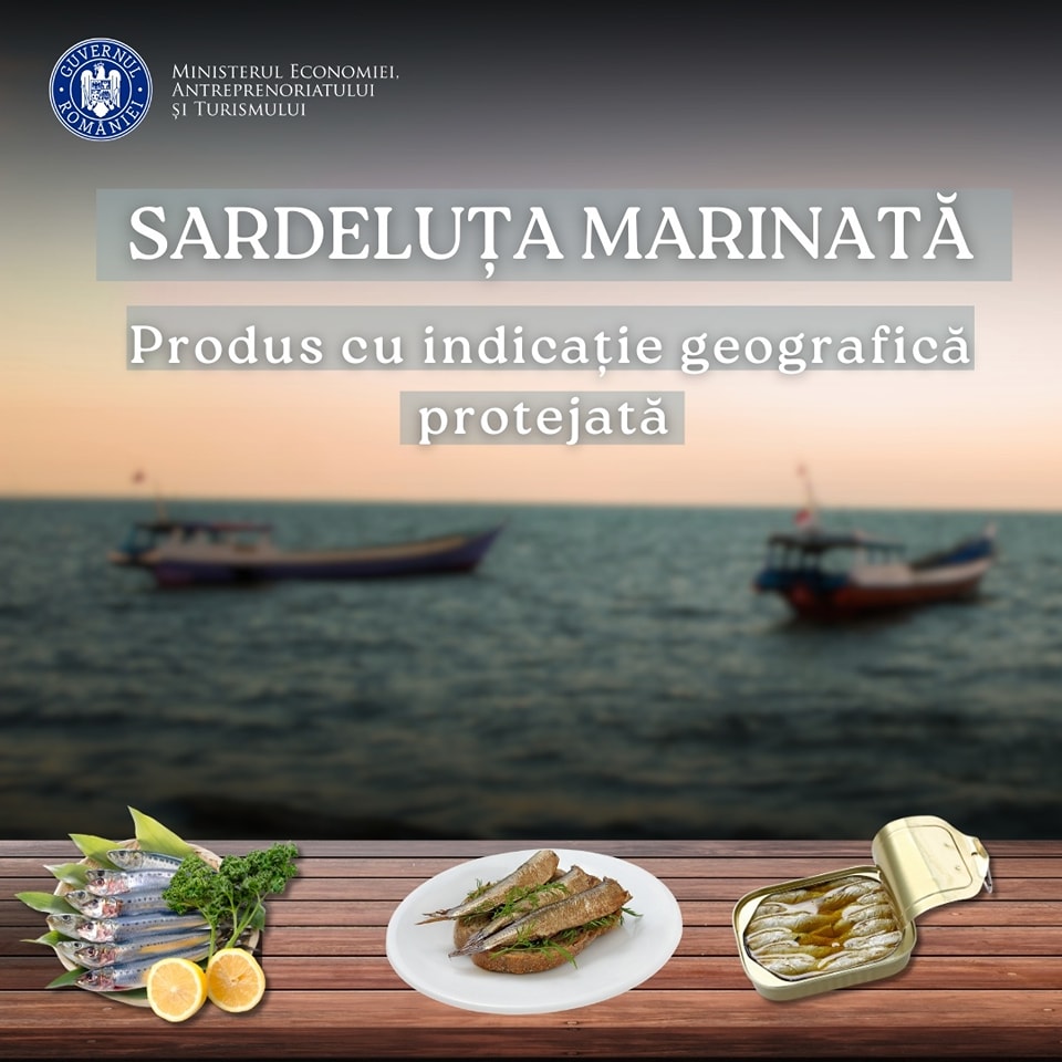 Sardeluța marinată, produs cu indicație geografică protejă (foto: Facebook / Ministerul Economiei, Antreprenoriatului și Turismului)