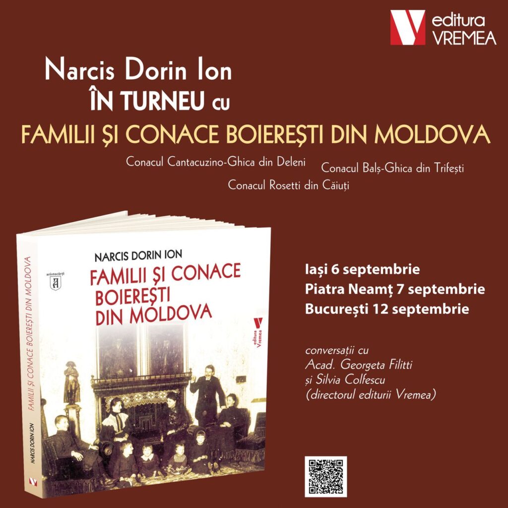 Istoricul Narcis Dorin Ion, în turneu cu volumul „Familii și conace boierești din Moldova”