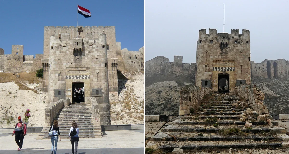 Oraşulul istoric Alep, înainte şi după războiul din Siria