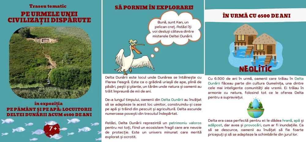 Traseu tematic interactiv pentru expoziția „Pe pământ și pe apă: locuitorii Deltei Dunării acum 6500 de ani”