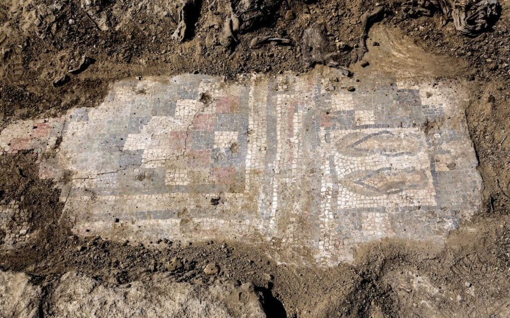 Arheologii au descoperit, într-o vilă romană antică, un mozaic reprezentând şlapi