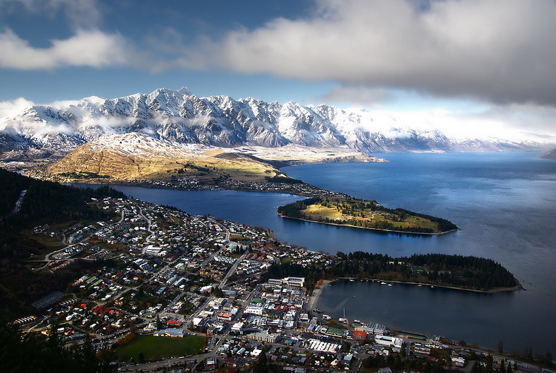 Queenstown, New Zealand, sits on the shores of the South Island’s Lake Wakatipu