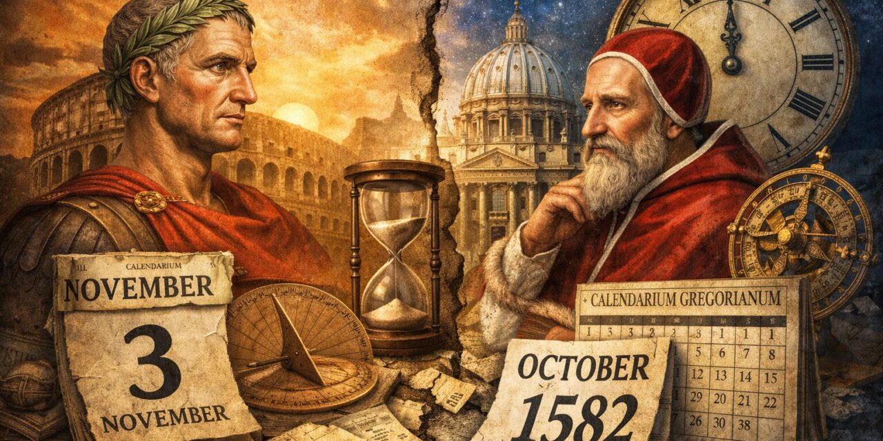 Cum a „alunecat” timpul: povestea diferenței dintre calendarul iulian și cel gregorian
