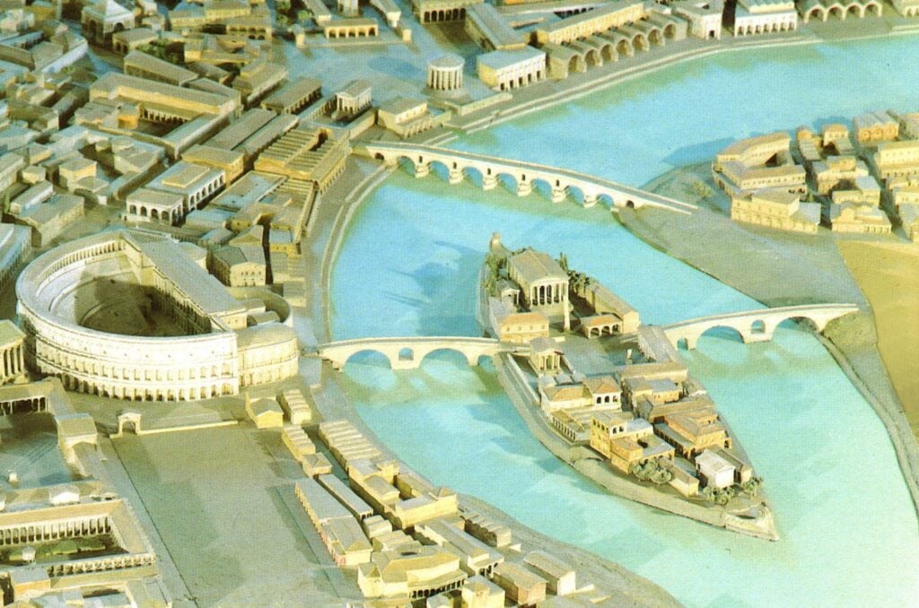 The Tiber Island in ancient times was used for quarantines - Italy Rome Tour