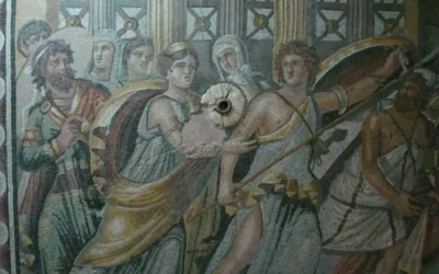 Ahile, ascuns într-o casă romană din Franța. Fresca rară descoperită la Reims