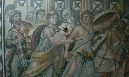 Ahile, ascuns într-o casă romană din Franța. Fresca rară descoperită la Reims