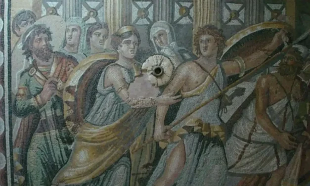 Ahile, ascuns într-o casă romană din Franța. Fresca rară descoperită la Reims